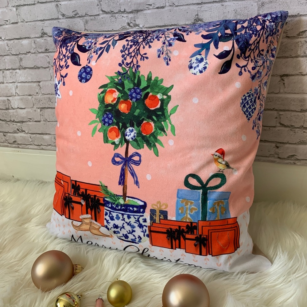 Christmas pillow cover 18”x18” one of the only 3 designs created.
